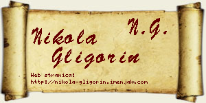Nikola Gligorin vizit kartica